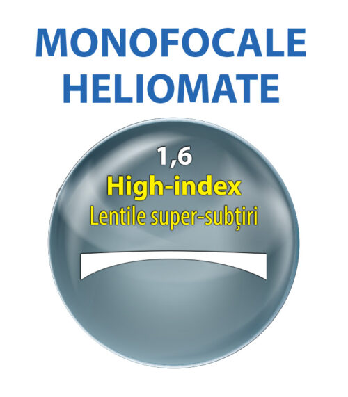 lentile MONOFOCALE heliomate index 1,6; lentile de vedere 16; lentile heliomate; lentile de plastic; lentile aeriene; lentile normale