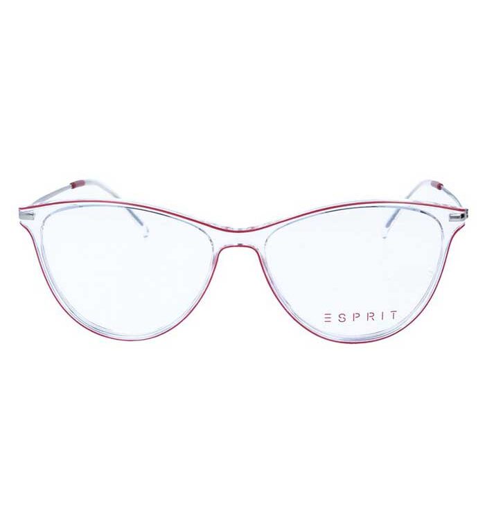 Rama ochelari Esprit ET17121-531 pentru femei din plastic + metal avand culoarea transparent - roșu. Fii in tendinte cu o rama extravaganta!