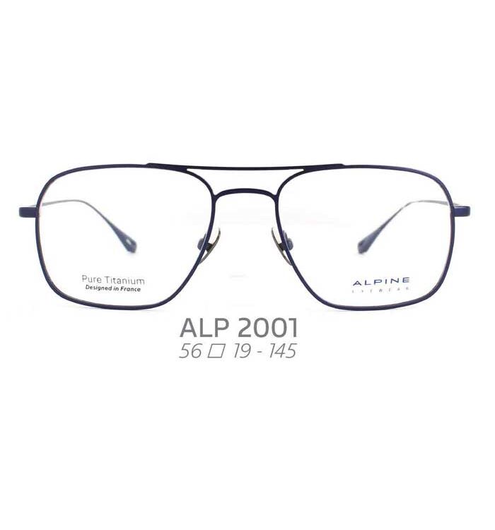 Rama ochelari titan Alpine ALP2001 BLFO este o rama 100% din titan, moderna si usoara cu brate si fete din titan monobloc.