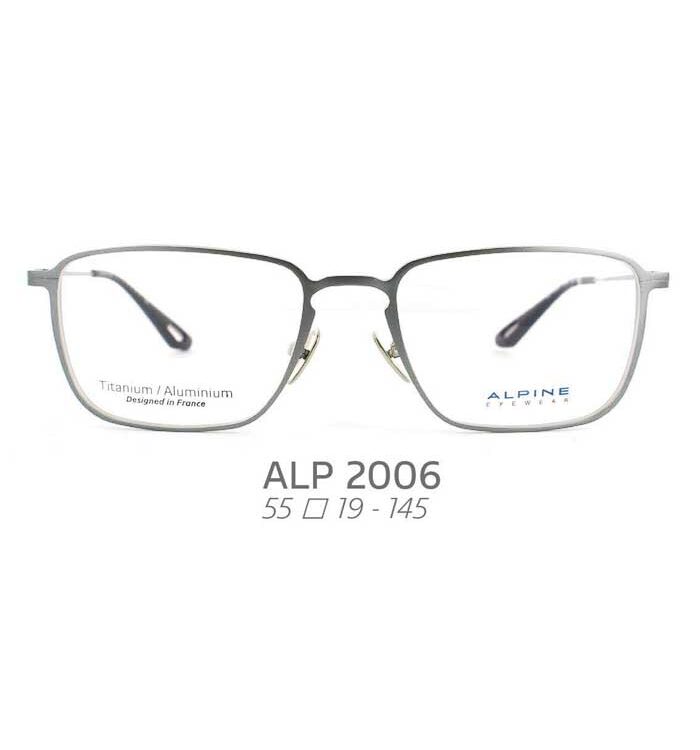 Rama ochelari titan si aluminiu Alpine ALP2006 GRBL este o rama din titan si aluminiu, moderna si usoara cu brate de titan si fete din aluminiu monobloc.