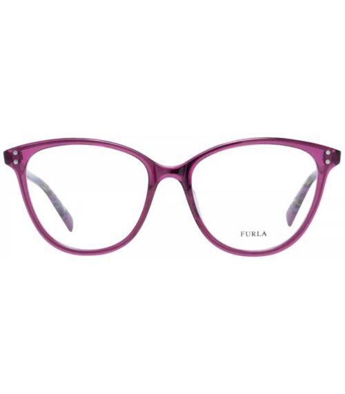 Rama ochelari FURLA VFU199 01BV este o rama din acetat cu contur intreg, ovala, de culoare mov cu transparente multicolore. Este prevazuta cu brate anti-alunecare, tampoane integrate pentru nas și balamale de ultimă generație pentru o potrivire stabilă, dar flexibilă.