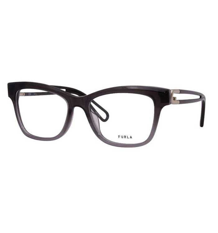 Rama ochelari FURLA VFU438 0AH8 este o rama din acetat cu contur intreg, ovala, de culoare negru-gri cu accente si degrade. Este prevazuta cu brate anti-alunecare, tampoane integrate pentru nas și balamale de ultimă generație pentru o potrivire stabilă, dar flexibilă.