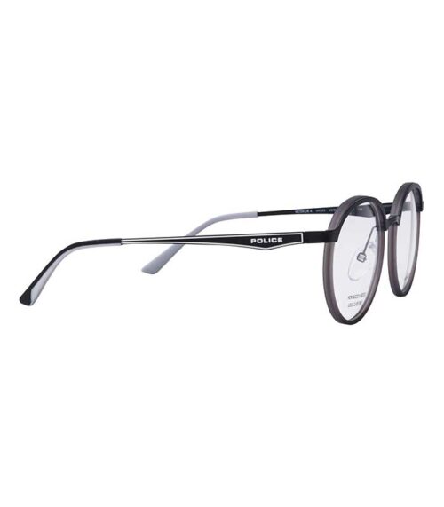 Rama ochelari copii POLICE Jr VK083 0531 este o rama din metal si plastic cu contur intreg, rotunda, de culoare gri-negru potrivita pentru copii de peste 12 ani. Este prevazuta cu cadru de dimensiuni mici ce o face potrivita pentru fețele mici și adolescenti.