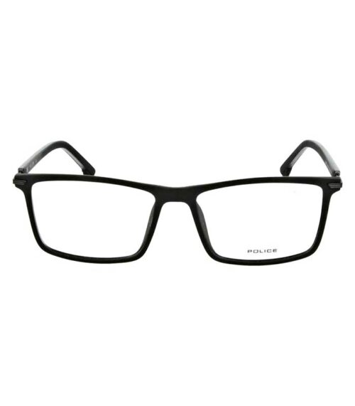 Rama ochelari POLICE VPL559 U28Y este o rama din acetat si metal cu contur intreg, dreptunghiulara, de culoare negru mat si gri potrivita pentru barbati.